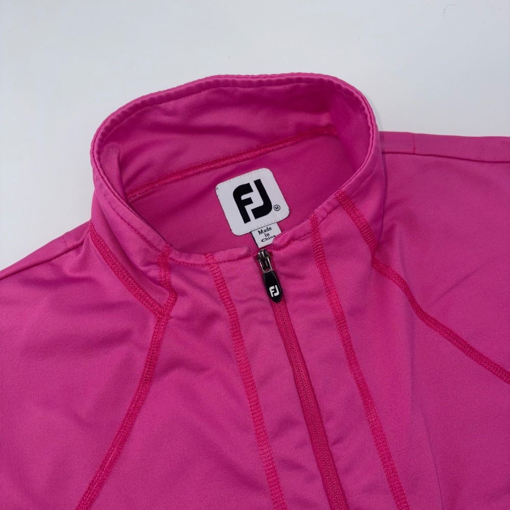 FootJoy Golf Pullover Womens Medium Pink Quarter Zip Dove Mountain Athletic Top
